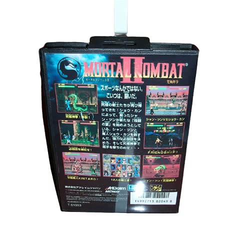Aditi Mortal Kombat 2 Japan poklopac sa kutijom i priručnikom za MD Megadrive Genesis Video Game Console 16 bitna