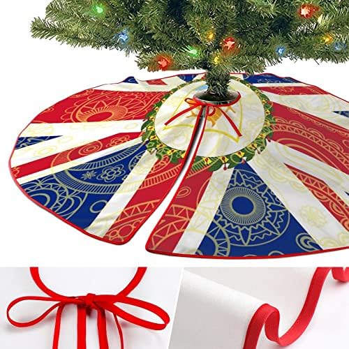 Anguilla Paisley Flag Christmas Drvo suknje Soft Xmas Tree Mat Božićni ukras za odmor za odmor Početna 30 x30