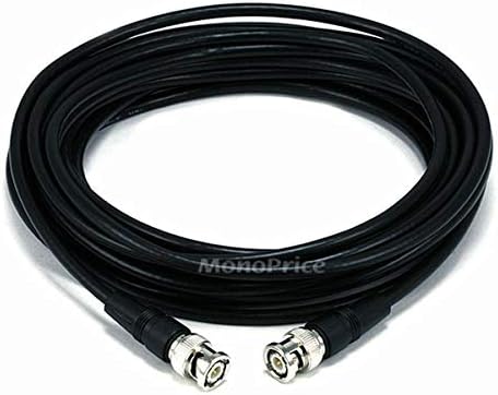 Monopricija video kabl - 25 stopa - crna | RG-58 i primopredajnik kabela, 50 ohm, 48 posto pletenica