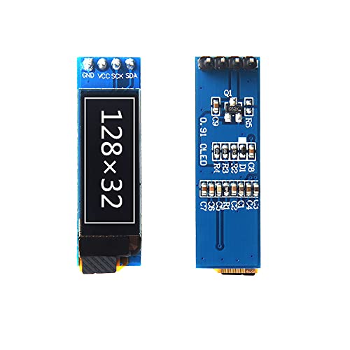 2pcs I2C OLED modul 0,91 inčni I2C SSD1306 OLED modul zaslona Bijeli I2C OLED DRIVER DC 3.3V ~ 5V za Arduino
