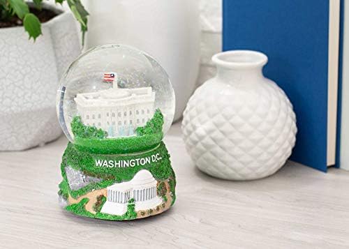 Washington DC Capitol 100mm Resin Glitter Water Globe reproducira STAR STAR SPOLZLED BANNER