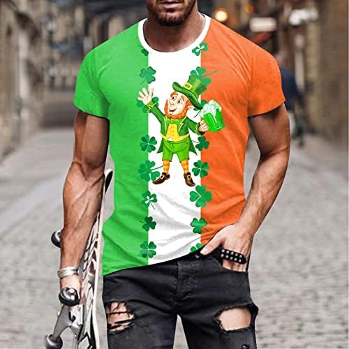DSODAN St. Patrickov dan Muške majice Thirtder kratki rukav Zeleni grafički grafički tee Gnomes Ispis