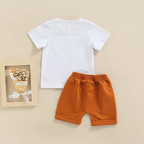 Newbornorođene dječake ljetna odjeća slatko pismo Ispis majica kratkih rukava Top Boys Shorts Toddler Boy