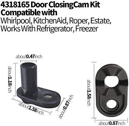 4318165 Komplet za zatvaranje vrata hladnjaka Kompatibilan sa Whirlpool-om Zamijenite PS358690, AP3103517,1032671, AP3672582, WR17X11653, WR17X3093, WR17X3492