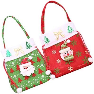 NUOBESTY Santa poklon torba 2pcs Božić djecu Goodie torbe za Party Favors poslastica torbe Candy poklon