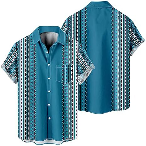 Muška Moda i slobodno vrijeme 3d Digitalna štampa kopča rever kratki rukav majica Top muške majice