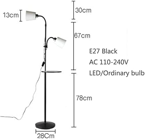 Zhyh nordijske obojene podne žarulje podesive E27 LED jednostavna retro podna lampica sa 2 boje za dnevnu