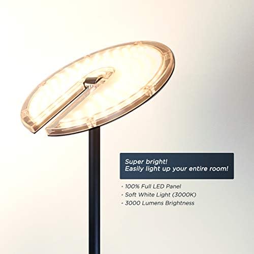 O'bright LED Torchiere podna lampa sa mogućnošću zatamnjivanja, nagibna glava od 270°, 3000 lumena,