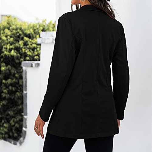 Žene ležerne bluže dugih rukava otvorena prednja poslovna reverlarna radna kancelarija Blazer jakna Odjeća
