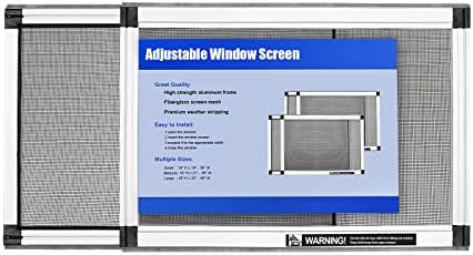 Yoochee Proširiv ekran prozora, podesivi ekran za prozor - Zamjena zaslona prozora sa okvirom, trajnim zamjenskim ekranom za prozor