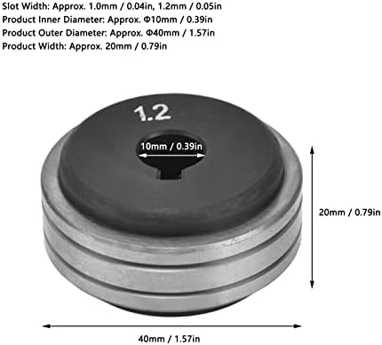 Whember Wheel, valjak za dovod žice 40mm od visoke dobre otpornosti 10pcs 10 mm ID 1,0 mm 1,2 mm