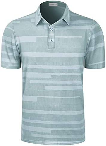 Polo košulje za muškarce suho fit kratki rukav Ispis vlage Wicking ovratnik golf tenis majica