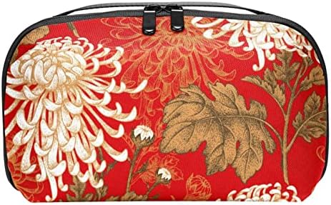 Vodootporna torbica za šminkanje Crvena kineska krizantema cvjetna torba za šminkanje Organizator