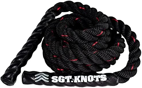 SGT čvorovi uvijeni borbeni užad-Utegnuto uže za preskakanje za muškarce, žene - teško uže za preskakanje, uže za vježbanje za cjelokupni trening tijela, snaga jezgre, Izgradnja mišića-užad za vježbanje užad za trening za dom