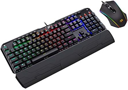 Redragon K555-RGB-BA mehanički igrački tastatura i miša Combo ožičeni RGB LED pozadinskim osvetljenjem, makro