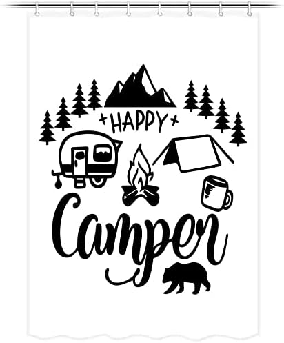Kabina Camper RV Travel Prikolice za zavjese za tuširanje, Slatka medvjed Divlja životinja Šumska