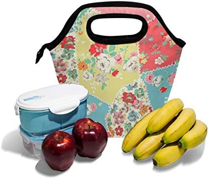 Vipsk torba za ručak Spliciranje cvjetnog uzorka kutija za ručak, vodootporna torbica za piknik na otvorenom