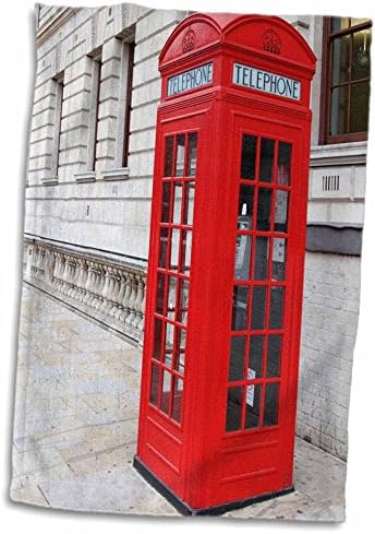 3D Rose London poznati crveni kabine za crvene telefone TWL_56177_1 ručnik, 15 x 22