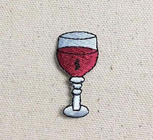 Vinsko staklo - Crveno vino - vezeno željezo na zakrpi