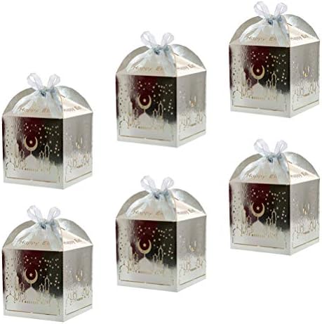 Doitool 50pcs Hollow Eid uzorak Candy Box Candy Papir Chocolate torba Poklon kontejner za festival