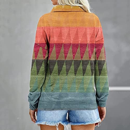 symoid ženska modna dukserica polu Zip Crewneck 2022 geometrija Vintage grafički trendi zimski novitet modni pulover