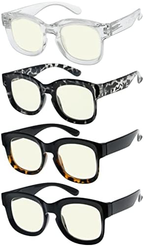 Eyekepper 4 pakovanje velikih Okvirnih naočara za žene čitanje - oversize čitači naočara za čitanje
