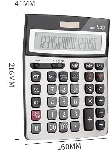 Jfgjl kalkulator 16-znamenkasti metalni univerzalni programer 120 koraka Provjerite da li se dual solarni ured financijski kalkulatori radne površine