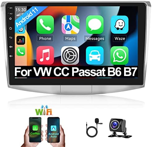 Android 11.0 auto radiote stereo sa bežičnim Carplay Android automa za VW Passat B6 B7 CC 2010-2015,