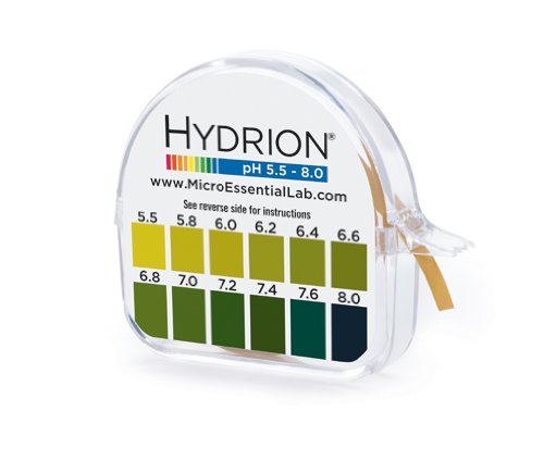 Hydrion pH rola od 15 stopa sa grafikonom i dozatorom 5,5-8,0 pH opsegom