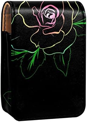 ORYUEKAN ruž za usne sa ogledalom slatka prenosiva torba za šminkanje kozmetička torbica, Vintage cvijet
