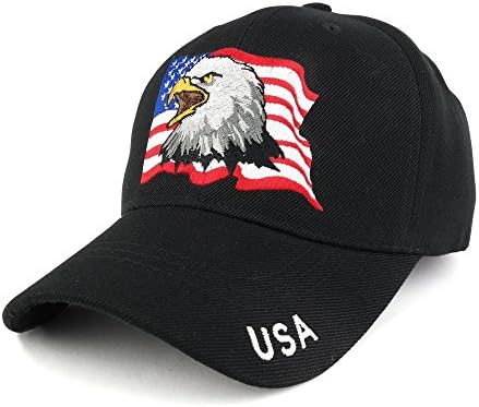 Trendy prodavnica odjeće SAD američka zastava i orao vezena Podesiva bejzbol kapa