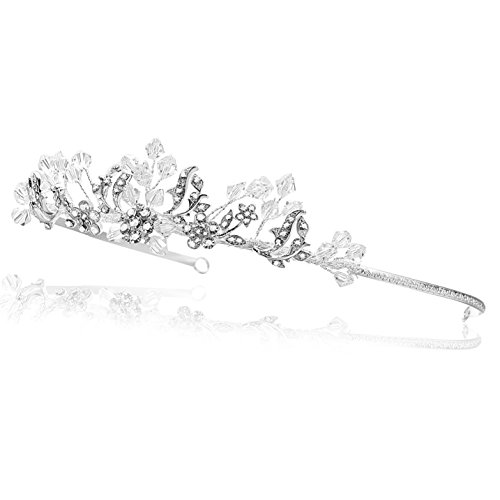 Samky ručno rađeni cvijet za mladenke vještački dijamant Kristalna Maturalna vjenčana kruna Tiara T949