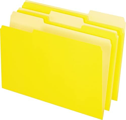 Pendaflex 15313yel fascikle datoteka u boji, 1/3 izrezana Gornja kartica, pravna, žuta, Svijetložuta,