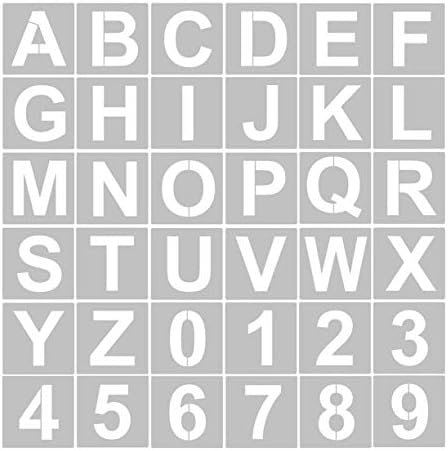 36kom 4-inčni Abeceda pismo šablone plastike Abeceda Broj crtanje šablone šablone za višekratnu upotrebu