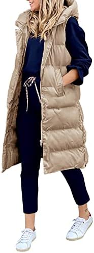 Avilego ženski prsluk s kapuljačom s punim patentnim zatvaračem Puffer prsluk modni kaputi