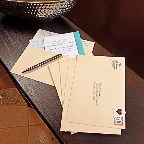 Koverte pozivnica A2 sa Samozatvarajućim zatvaračem, 4-3/8 x 5-3/4, 24lb bijele, koverte veličine četvrtine