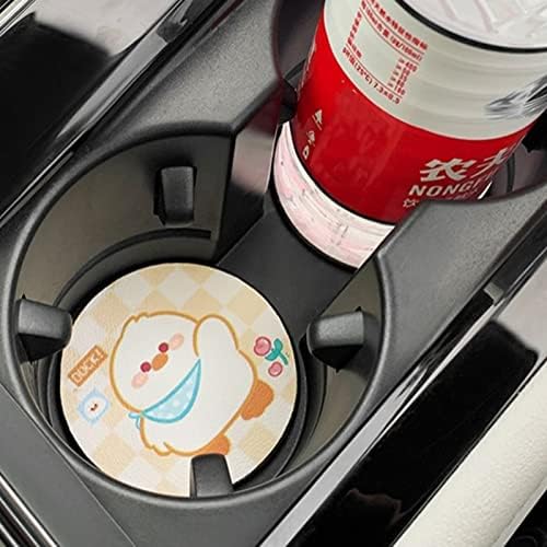 2pcs Car Cupholder Coaster upijajući slatka Funny Duck dizajn gumeni novi automobil držač čaša Decal decor