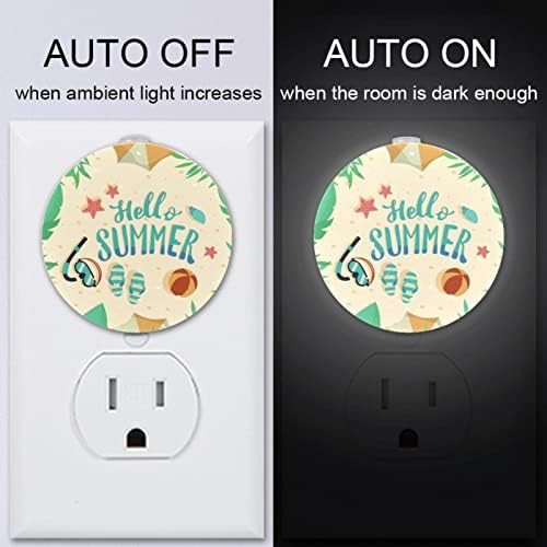 2 paket Plug-in Nightlight LED noćno svjetlo sa senzorom sumraka do zore za dječiju sobu, rasadnik, kuhinju, hodnik