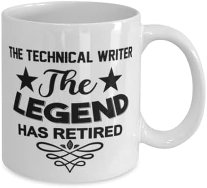 Šolja tehničkog pisca, legenda se povukla, novost jedinstvene ideje za poklone za tehničkog pisca, šolja za kafu