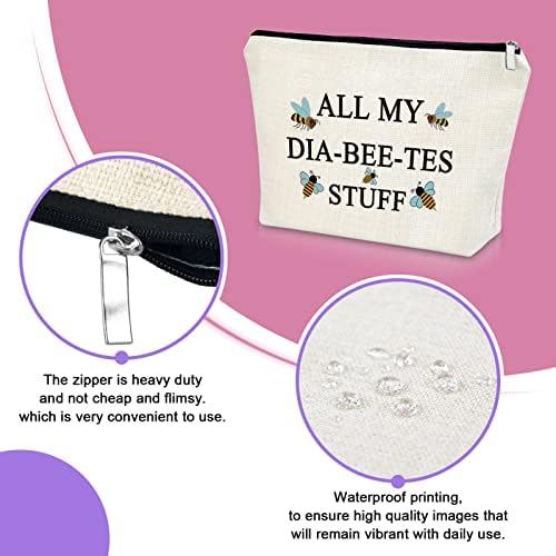 Dijabetes Pokloni za ženske torbe za šminku Dijabetes Podrška pokloni bake pokloni od grandcchildren-a dan