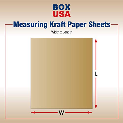 Kutija USA Kraft Brown Papir lim, 50 , 36 x 48, reciklirani papir, 250 listova po kućištu, idealno za otpremu,