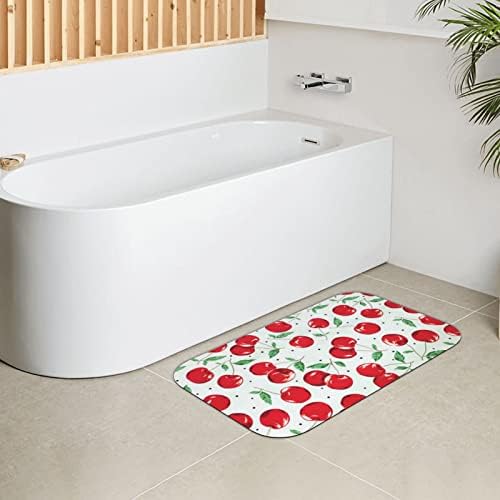 Šarena prostirka za kupanje od dijatomejske zemlje sa trešnjama za kupatilo tepisi tepih pod otirač 19,7×31,5