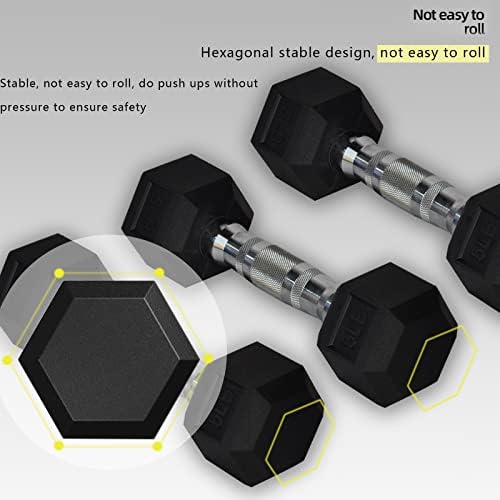 Qianglin Fitness HEX bučice Težina gumena bučice, komunalna masa, kombinacija bučice sa metalnim