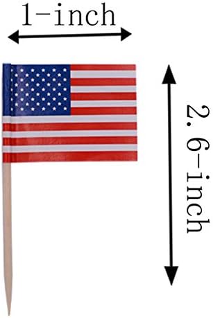 Ucity 100 Pakovanje 4. jula američka zastava Cupcake bira američka zastava hrana bira čačkalice