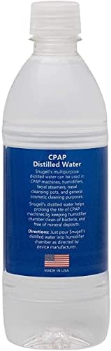 Snugell destilovana voda za CPAP ovlaživače / pakovanje flaša 24 16.9 oz H20 / pogodno za putovanja / 16.9