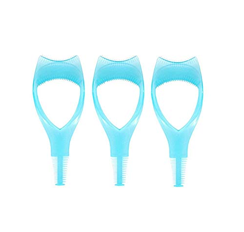 3pcs plava plastika 3 u 1 alat za trepavice šminke gornji donji oiz lash maskara štitnika za zaštitu sa češljem