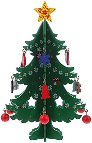 Hemoton 3D božićno drvo model božićnog drvca Jigsaw Craft Kit DIY Xmas Tree obrtni božićno stablo minijaturno