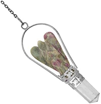 Sharvgun Ruby Fuchsite Angel Dowing Pendulum za Reiki Izlečenje Dijeljenje dows Gemstone Crystal Energy