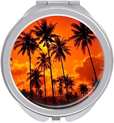 Kalifornijska Palma kompaktno džepno ogledalo prijenosno putno Kozmetičko ogledalo sklopivo dvostrano 1x / 2x uvećanje