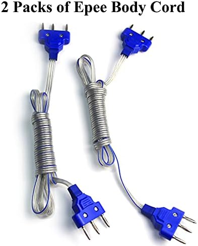 Leonark Fenceng EPEE SABER FOIL kabel za tijelo - ograda za glavu žičana stezaljka - Dvo-pinski utikač / tri-polni utikač čista žica